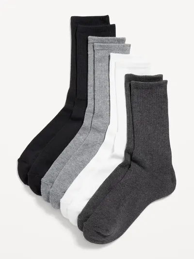 Crew Socks 4-Pack - Black/Gray/White