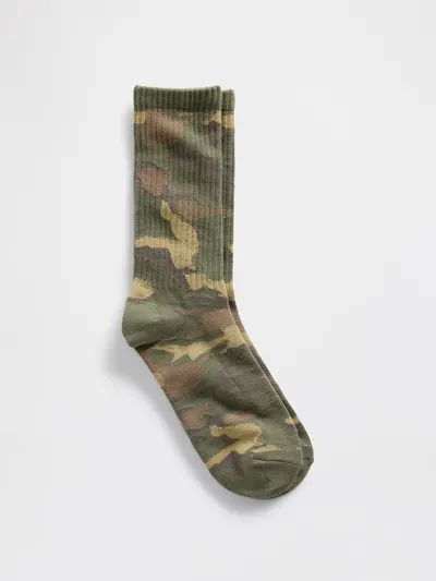 Crew Socks - Green camo