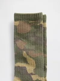Crew Socks - Green camo — view 2