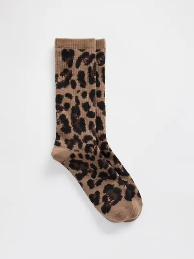 Crew Socks - leopard
