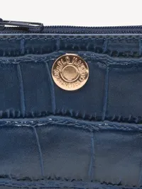 Croc-Embossed Card Holder - Midnight — view 3