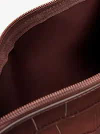 Croc-Embossed Wristlet - Chocolate — view 4