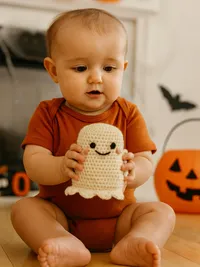 Crochet Ghost Toy - White — view 2