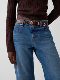 Crocodile Leather Belt - Brown — view 2