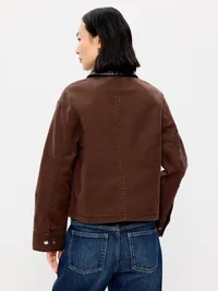 Cropped Barn Jacket - Earthen — view 2
