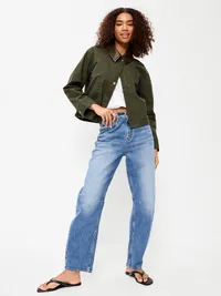 Cropped Barn Jacket - Forest Tapestry — view 3