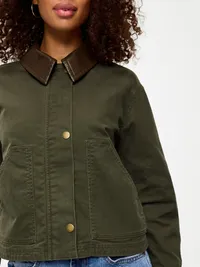 Cropped Barn Jacket - Forest Tapestry — view 4