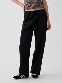 Cuffed Easy Pants - Black — view 2