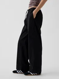 Cuffed Easy Pants - Black — view 3