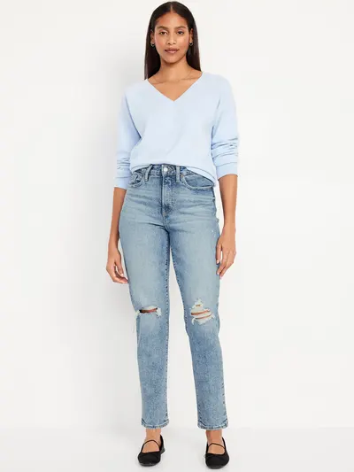 Curvy High-Waisted OG Straight Ankle Jeans - Cerys