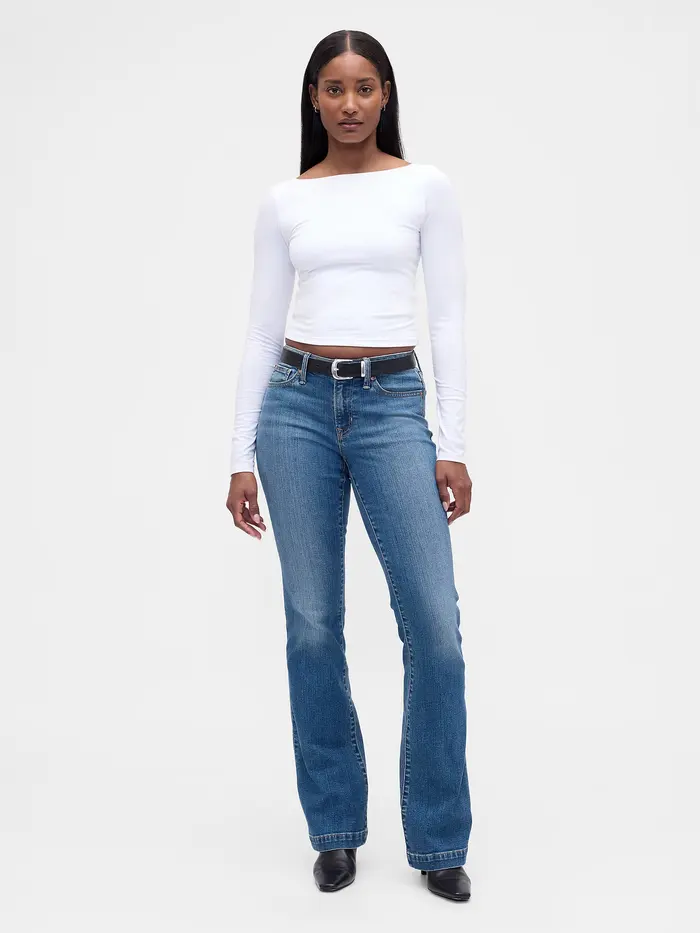 Curvy Low Rise Long & Lean Jeans - Medium indigo