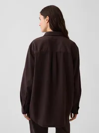 Denim Big Shirt - Brown — view 3
