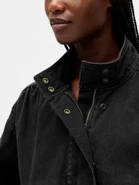 Denim Bubble Jacket - Black wash — view 4