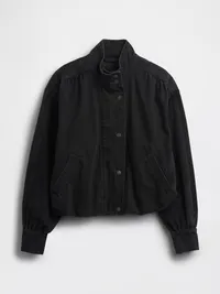 Denim Bubble Jacket - Black wash — view 5
