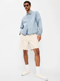Denim Coach Jacket - Light Wash — view 3