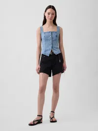 Denim Corset Top - Light wash — view 2