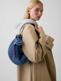 Denim Crescent Bag - Medium wash — view 2