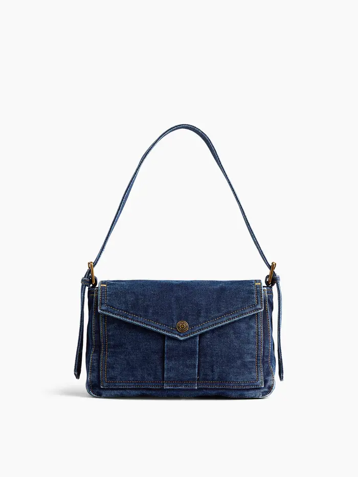 Denim Envelope Bag - Dark wash