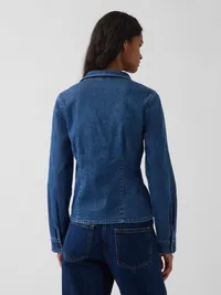 Denim Fitted Shirt - Medium wash — view 3