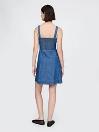 Denim Mini Dress - Medium wash — view 2