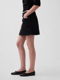 Denim Mini Skirt - Black wash — view 3