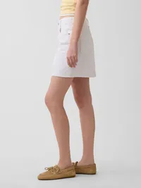 Denim Mini Skirt - Fresh white — view 3