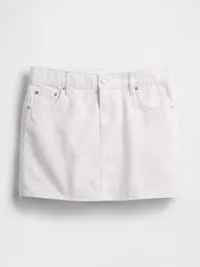 Denim Mini Skirt - Fresh white — view 5