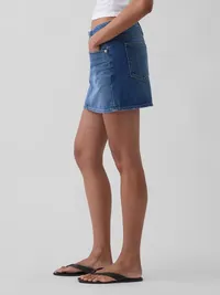 Denim Mini Skirt - Medium wash — view 3