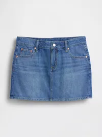 Denim Mini Skirt - Medium wash — view 5