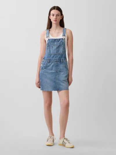 Denim Mini Skirtall - Medium wash