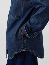 Denim Oversized Shirt Jacket - Medium wash — view 4