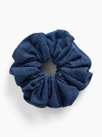 Denim Scrunchie - Dark wash