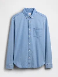 Denim Shirt - medium wash — view 5