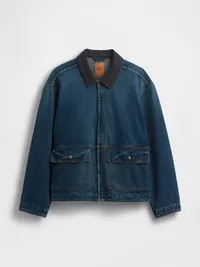 Denim Workwear Jacket - MEDIUM WASH — view 5