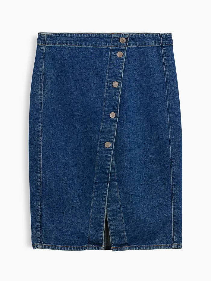 Denim Wrap Skirt - Medium wash