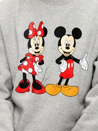 Disney© Oversized Graphic Sweatshirt - Heather Gray — view 3