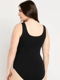 Double-Layer Scoop-Neck Bodysuit - Black Jack — view 5