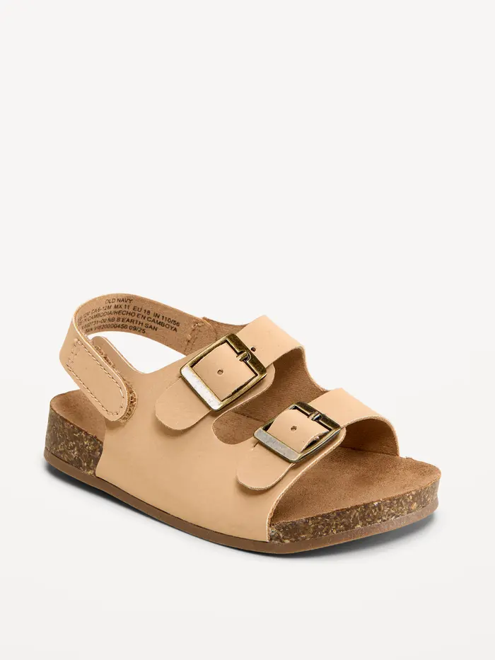 Double-Strap Sandals for Baby - Tan