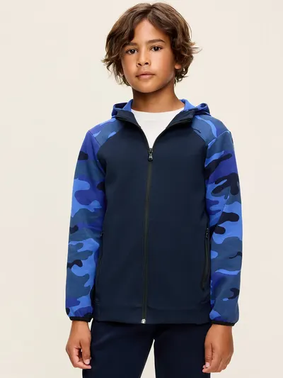 Dynamic Fleece Full-Zip Hoodie for Boys - In the Navy
