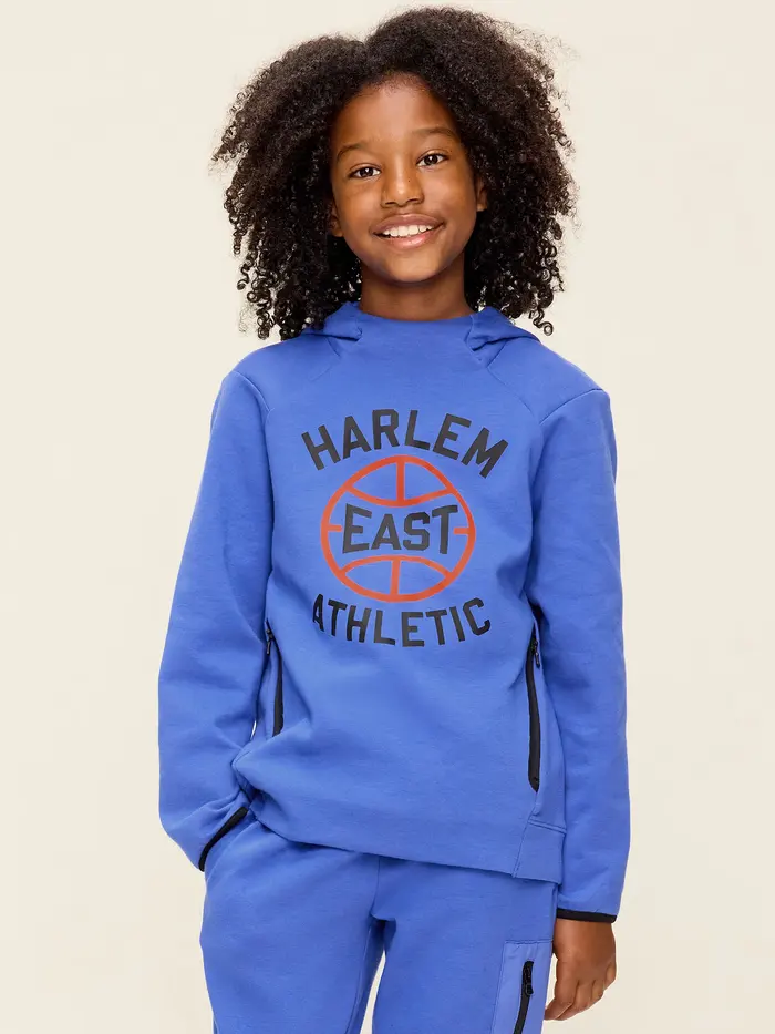 Dynamic Fleece Graphic Pullover Hoodie for Boys - Blue