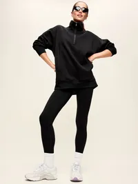 Dynamic Fleece Half-Zip Tunic Sweatshirt - Black Jack — view 3