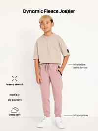 Dynamic Fleece Jogger Sweatpants for Boys - Light Heather Gray — view 5