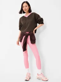 Dynamic Fleece Oversized Cropped Sweatshirt - Black Coffee — view 3