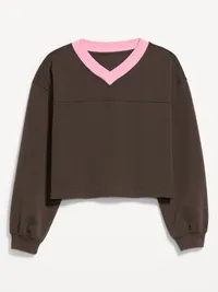 Dynamic Fleece Oversized Cropped Sweatshirt - Black Coffee — view 5