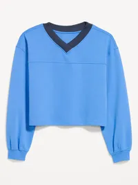 Dynamic Fleece Oversized Cropped Sweatshirt - Cloisonne — view 5