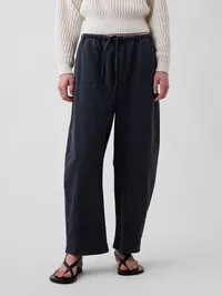 Easy Double-Knee Barrel Pants - Black — view 2