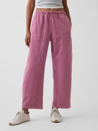 Easy Double-Knee Barrel Pants - Raspberry ice pink — view 2