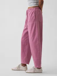 Easy Double-Knee Barrel Pants - Raspberry ice pink — view 3