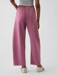Easy Double-Knee Barrel Pants - Raspberry ice pink — view 4