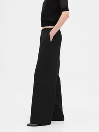 Easy Wide-Leg Pants - Black — view 3